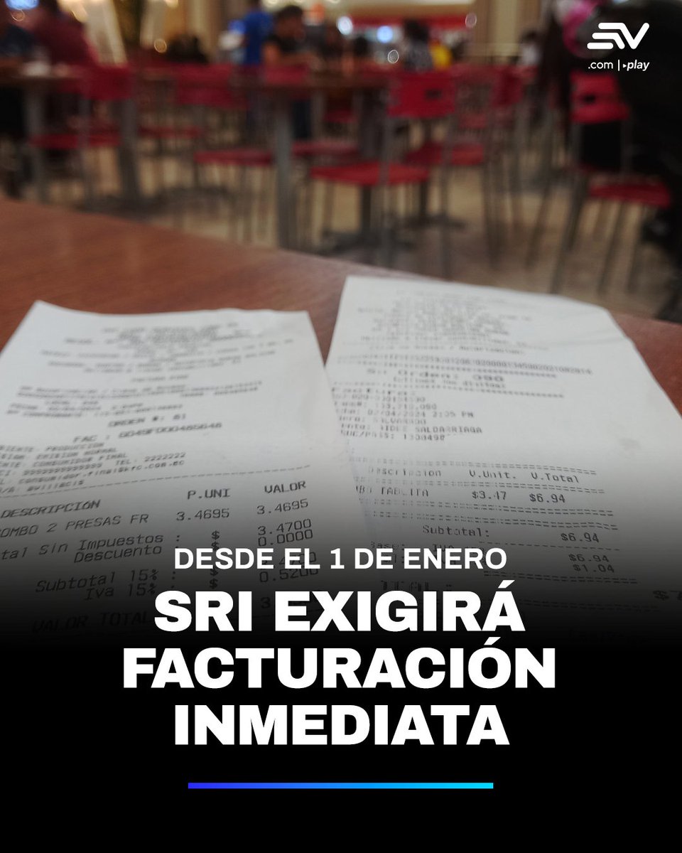 EcuavisaInforma's tweet photo. 👩🏻‍💻🧾 El Servicio de Rentas Internas (SRI) recordó que los negocios de todo el país deberán emitir de manera inmediata las facturas, retenciones y documentos complementarios al organismo. 📲 https://t.co/zfhQP5jqnR https://t.co/AvV1yuMUas