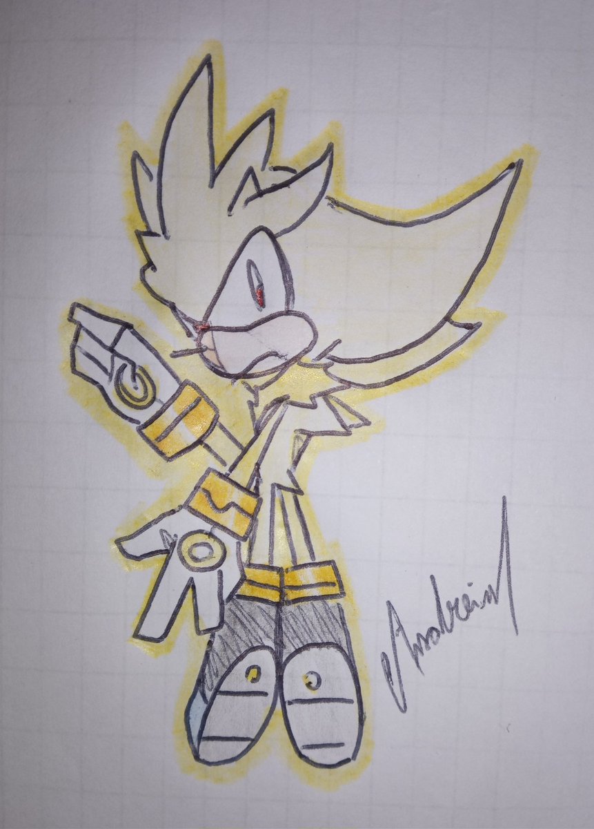 Andreidasartes's tweet photo. SUPER SILVER! 😉✏️🤍✨💛
#SonicTheHedgehog #fanart #SilverTheHedgehog https://t.co/htBjXwa9Gm