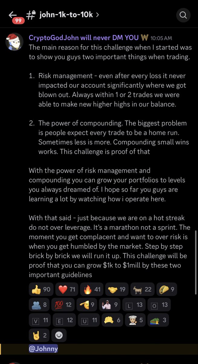 CryptoGodJohn's tweet image. What you will find when you join my trading challenge with me