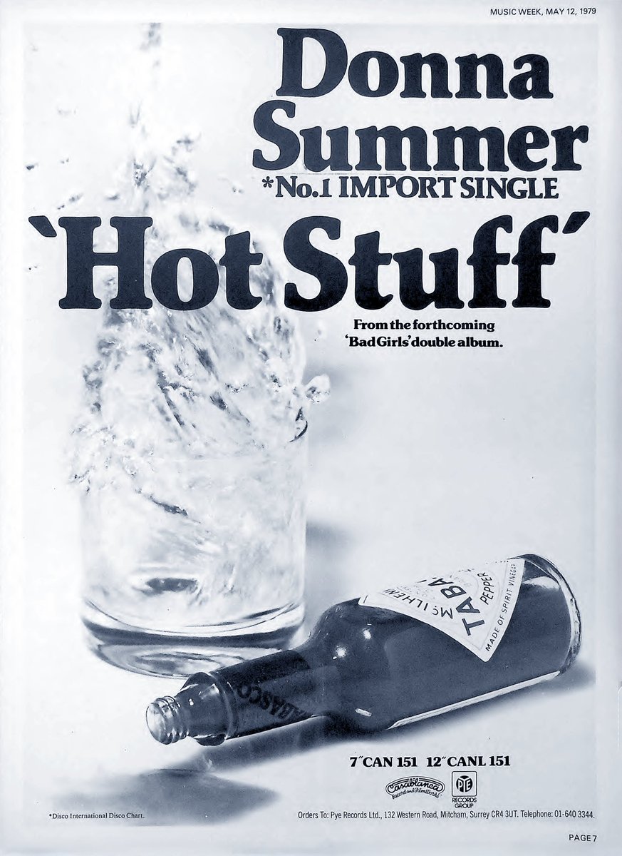 promo for donna summer’s “bad girls” and “hot stuff” singles, 1979.