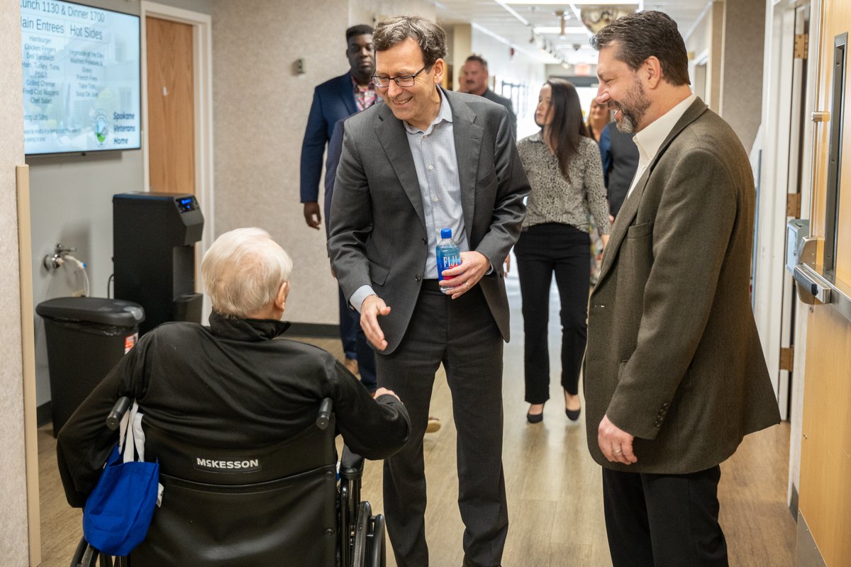 In March, I visited the Spokane Veterans Home and committed to fighting for a facility that matches veterans' contributions to our state and country.

We will need significant federal funding. However, in my budget, I'm proposing $11 million for design and preconstruction.