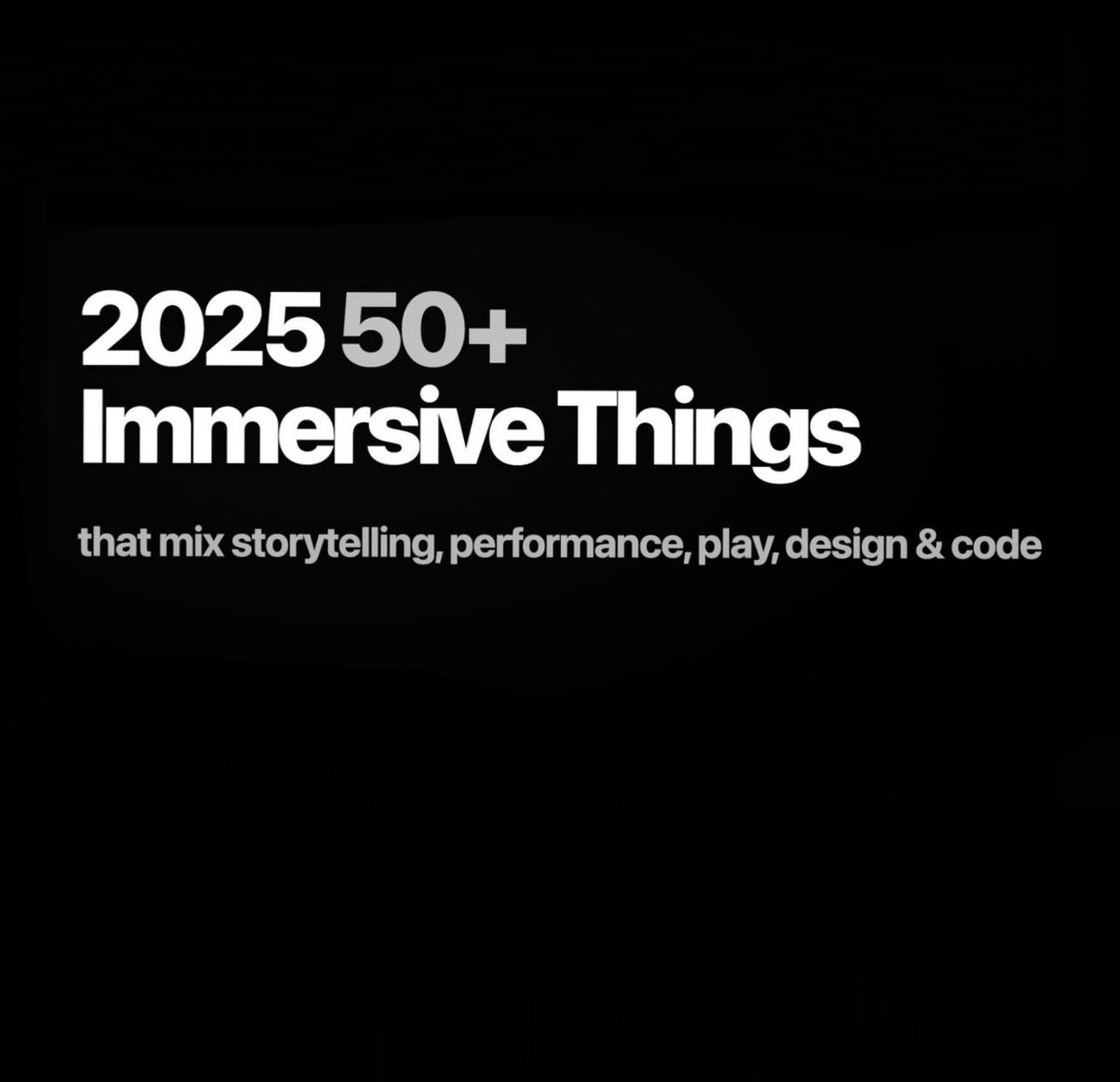 culturehacker's tweet photo. Proof the field is alive. This is the 8th year I’ve compiled this list. Each year we ask 150+ artists and curators what work moved them most. The result is a global mix of bold, boundary-pushing projects - shining a light on artists taking real risks. @ColumbiaDSL 

👇 https://t.co/hfsDcPwcba