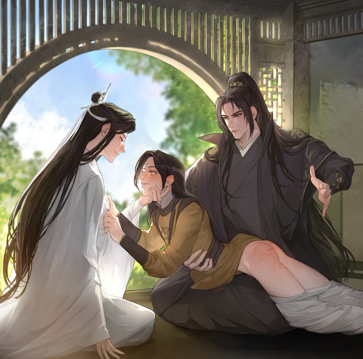 ❝ ...however, jin guangyao wasn’t his subordinate anymore. only after they became sworn brothers would he have the status and the position to urge him, like how he disciplined his younger brother, nie huaisang. ❞

comm from the lovely <a href="/retiredpeach/">oldie | comms open ~</a> ☺️☺️❤️ #魔道祖师