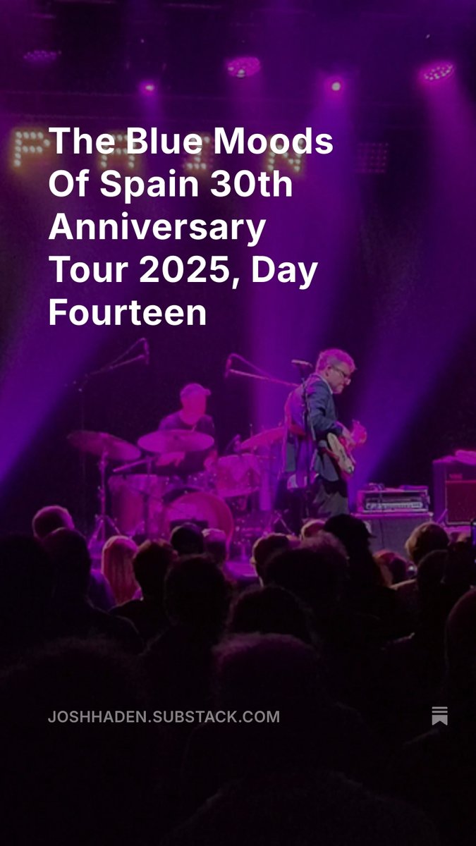 SPAINtheband's tweet image. The Blue Moods Of Spain 30th Anniversary Tour 2025, Day Fourteen, by @joshhaden. Photo by Pierre Yves Le Foll.

open.substack.com/pub/joshhaden/… 

#spaintheband #thebluemoodsofspain #slowcore