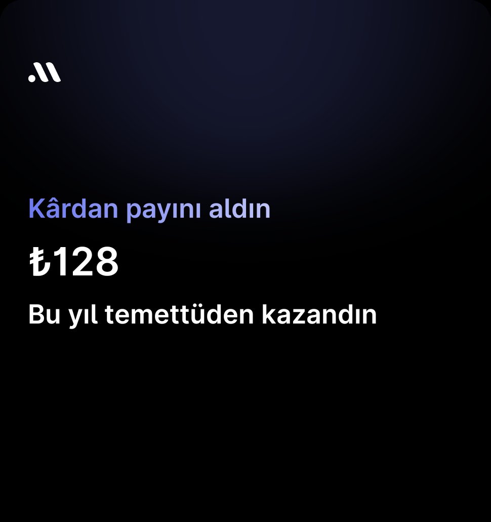 temettü emeklisi
finansal özgür
sen gece uyurken paran çalışsın
yavrulaya yavrulaya çoğalacak
bu temettüyü almamı sağlayan <a href="/cem__soner/">cem soner</a> hocamıza teşekkürler
aboneler yine kazandı
#bist