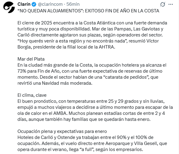 Ustedes eran chicos pero hace apenas 3 días Clarín titulaba que veranear en Cariló costaba lo mismo que en Miami. Ahora informan que en Cariló no hay mas disponibilidad.

Se hacen autobullying.