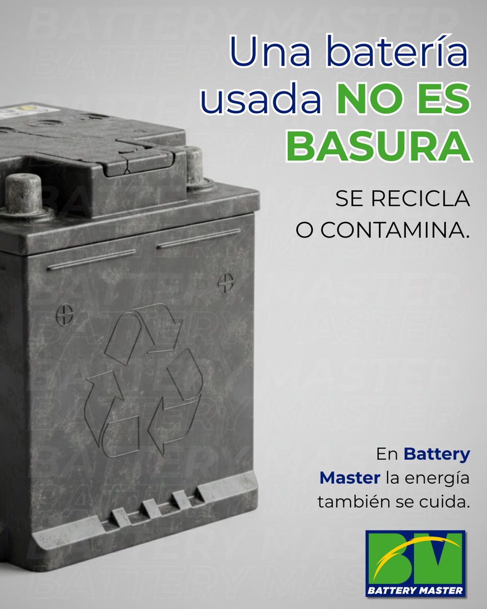 BatteryMasterMX's tweet image. ¿Sabías que una batería mal desechada puede contaminar miles de litros de agua?
¡Hagamos el cambio juntos!
WhatsApp/Tel: 81 2314 0013, Visítanos en: batterymaster.com
#BatteryMaster #ReciclajeDeBaterias #CuidadoDeLaEnergia #BateriasMexico #Sustentabilidad #EcoFriendly