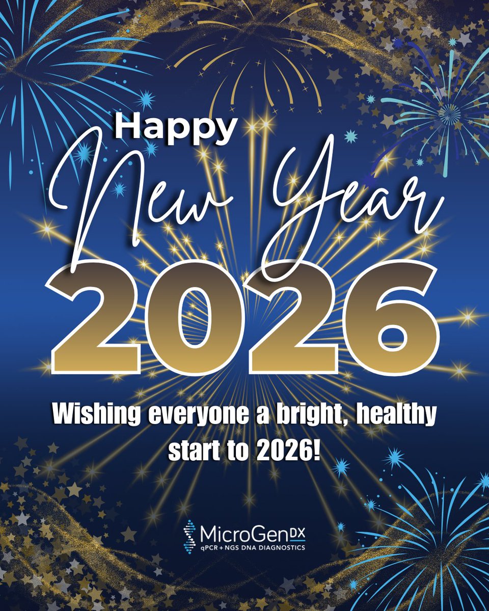 microgendx's tweet photo. Welcoming the New Year with a continued commitment to science, clarity, and better answers for patients and providers 🎊

Wishing everyone a healthy, peaceful, and successful year ahead!

#MedTwitter https://t.co/w1LeYfAa9r