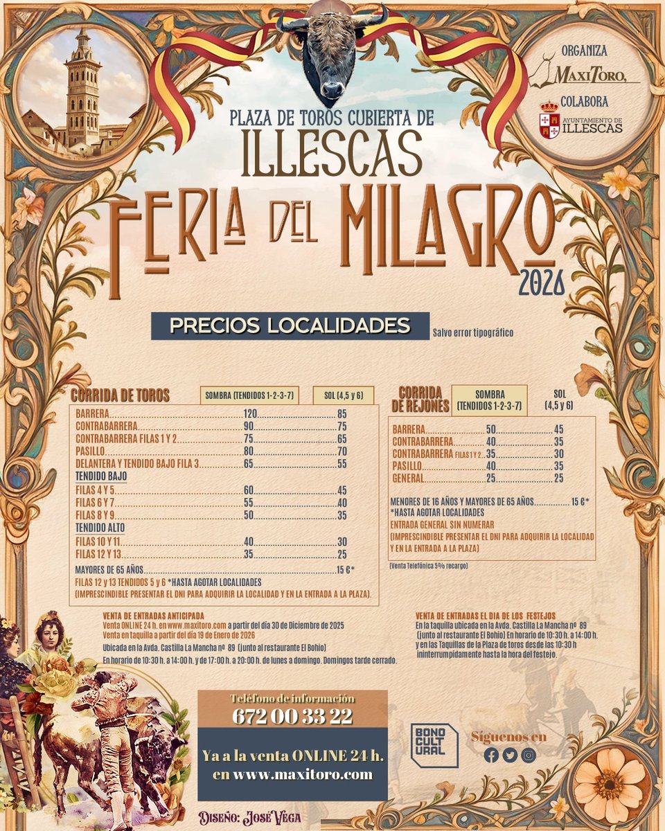 💥🐂🎄 Una Navidad más... ¡YA ESTÁ AQUÍ LA FERIA DEL MILAGRO 2026!

Compra ya tus entradas en MAXITORO.COM