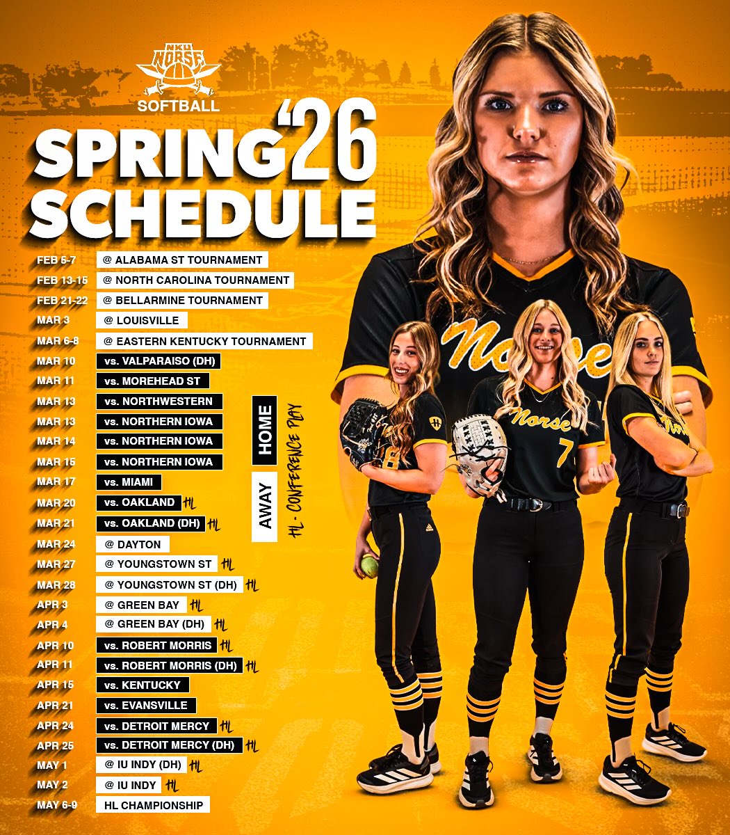 Mark those calendars 📆

The 2026 NKU Softball schedule is here!