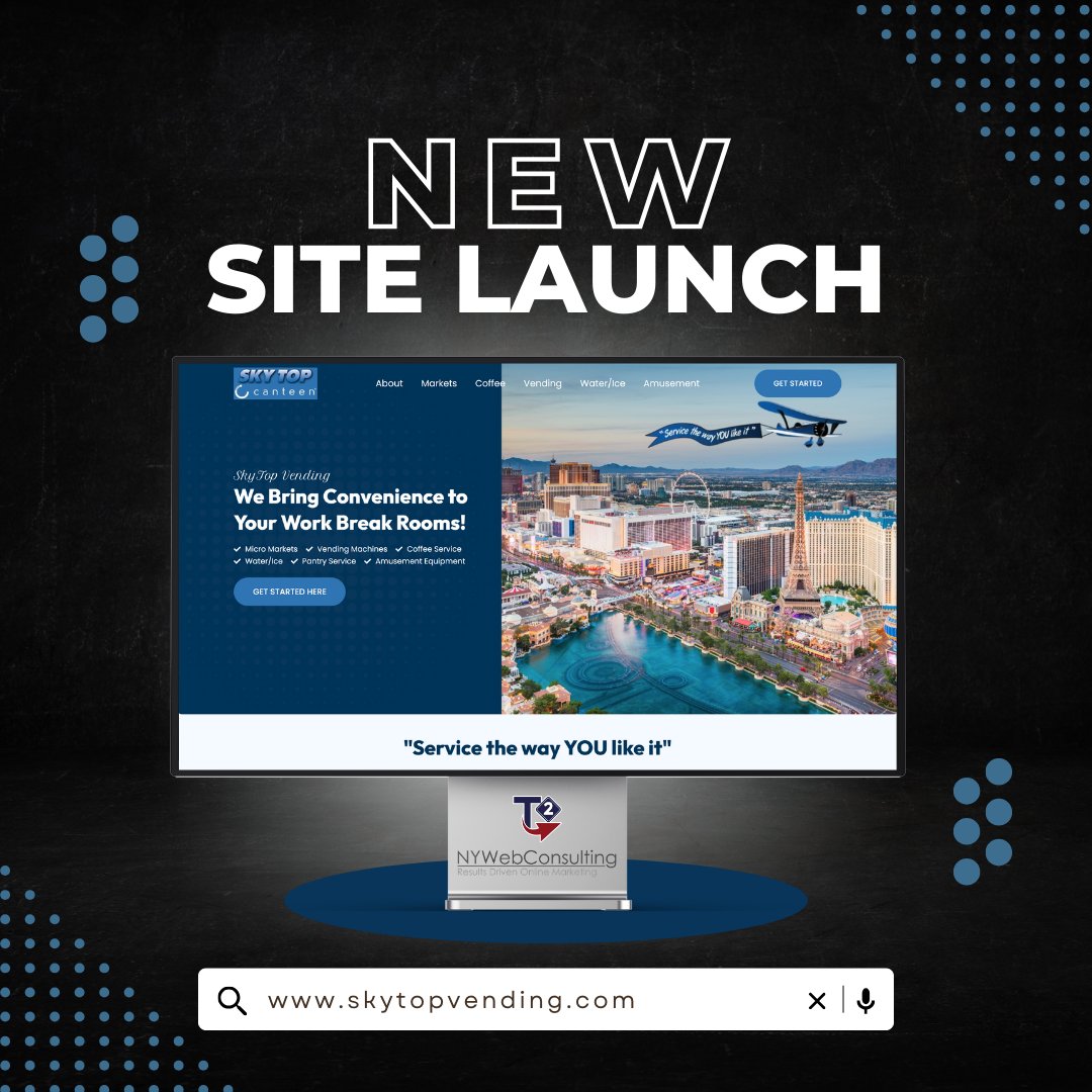 A new website can make a big difference.
We partnered with Skytop Vending to launch a clean, modern site designed for better visibility and customer engagement.

If your website needs an upgrade, let’s talk about your next refresh.
tech2success.com/web-landing-pa…