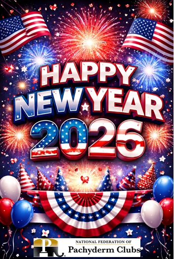 The Pachyderm Clubs across America are leading the way into 2026!  Join us for a great year as we celebrate our nation's 250th birthday and continue sharing programs educating our members &amp; friends on issues surrounding civics, government, and the political process. #HappyNewYear