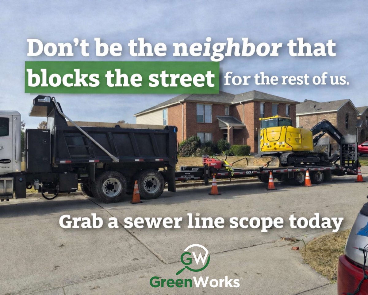 GreenWorksInsp's tweet photo. A Sewer Line Scope today can save you thousands in repairs later. https://t.co/F27U7K47yU