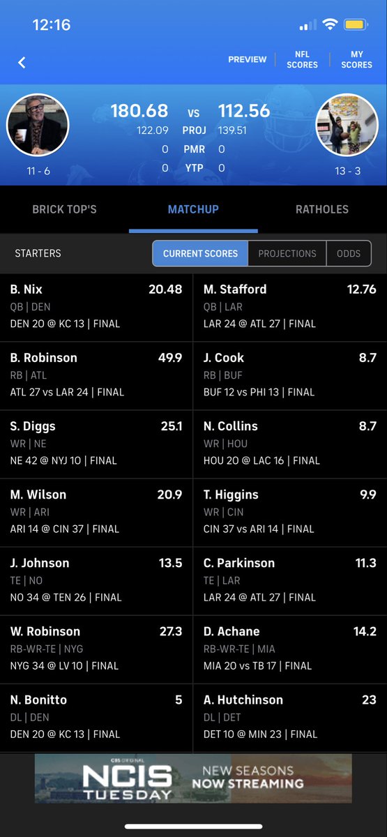 MichaelBarch's tweet photo. @MBFantasyLife @MatthewBerryTMR I’m on the left. Lost Nabors and Garrett Wilson. 16 team ppr https://t.co/Hbn70uOPNL