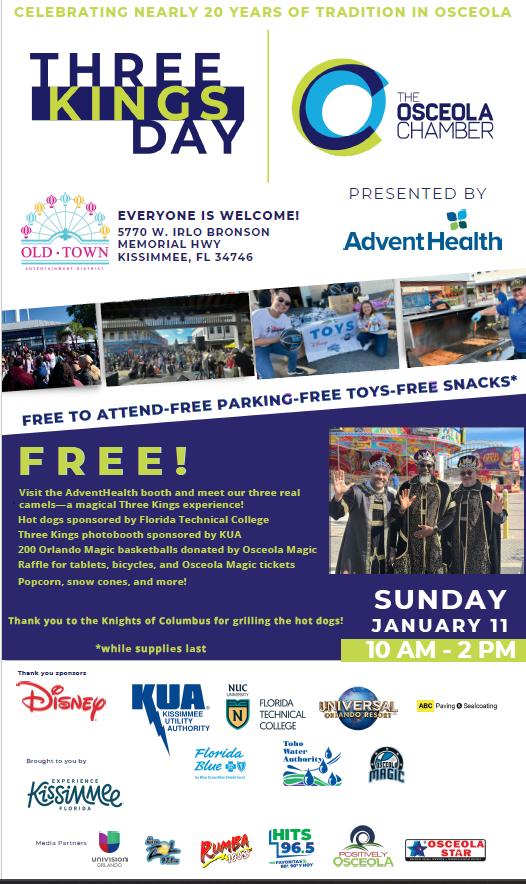 Three Kings Day!
FREE EVENT!
<a href="/AdventHealth/">AdventHealth</a>