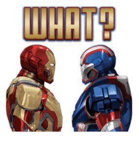 mosuyanagi's tweet image. LINE has Iron Man 3 stickers and its just the same pose rotated with different captions
