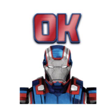 mosuyanagi's tweet image. LINE has Iron Man 3 stickers and its just the same pose rotated with different captions