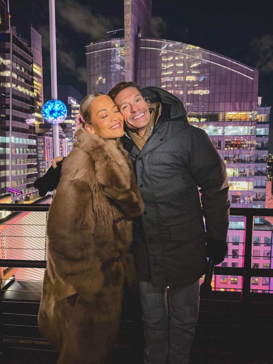 RyanSeacrest's tweet image. New ball, same super talented friend. Don’t miss the drop tomorrow on @RockinEve 8/7c on @ABCNetwork or listen on @iHeartRadio! @RitaOra