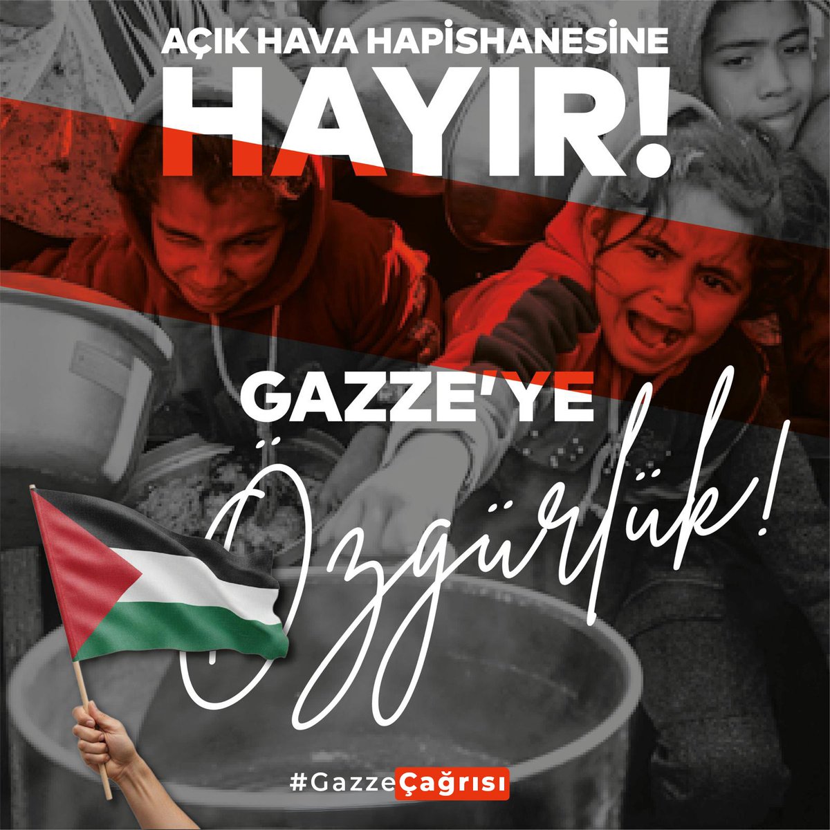 Filistin için dayanışma göstermek ve adalet çağrısı yapmak amacıyla 1 Ocak’ta bir araya geliyoruz. #GazzeÇağrısı