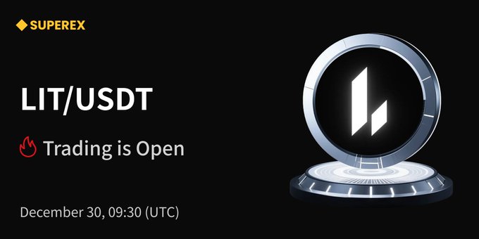 #SuperEx Nova Listagem

Listando: $LIT (<a href="/Lighter_xyz/">Lighter</a>)
Início das negociações: 30 de dezembro, 9h30 (UTC)
Detalhes: support.superex.com/hc/en-001/arti…
Negocie agora: superex.com/trade/LITERC20…