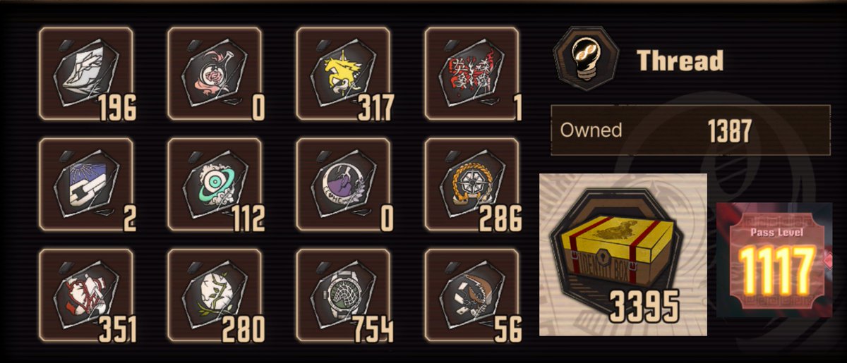 DocHobo's tweet image. Since it's almost time for the Limbus season to end, might as well post my current stats. I'm not bothering to stitch together the ego list because it's just "I have every ego at 4" so w/e. I also know the mirror dungeon doesn't change yet, but I'm including it anyway for funsies