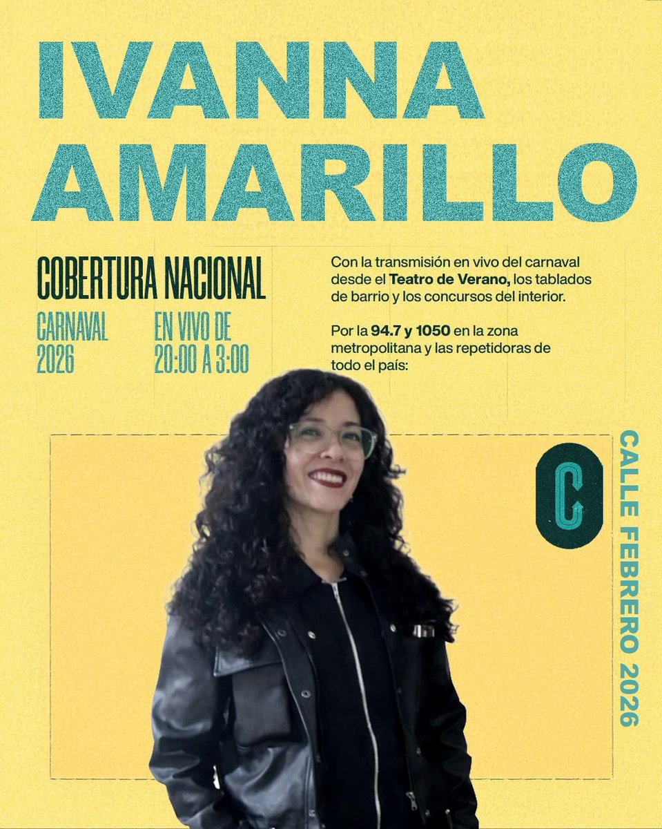 ¡Bienvenida, Ivanna Amarillo!

Artista con un gran recorrido carnavalero y una mirada y sensibilidad especiales para la cobertura nacional de <a href="/CalleFebrero/">Calle Febrero</a>

Podés escucharla desde el 5 de enero, de 0 a 2 y desde el 22 de enero en las transmisiones gigantes de las Radios Públicas.