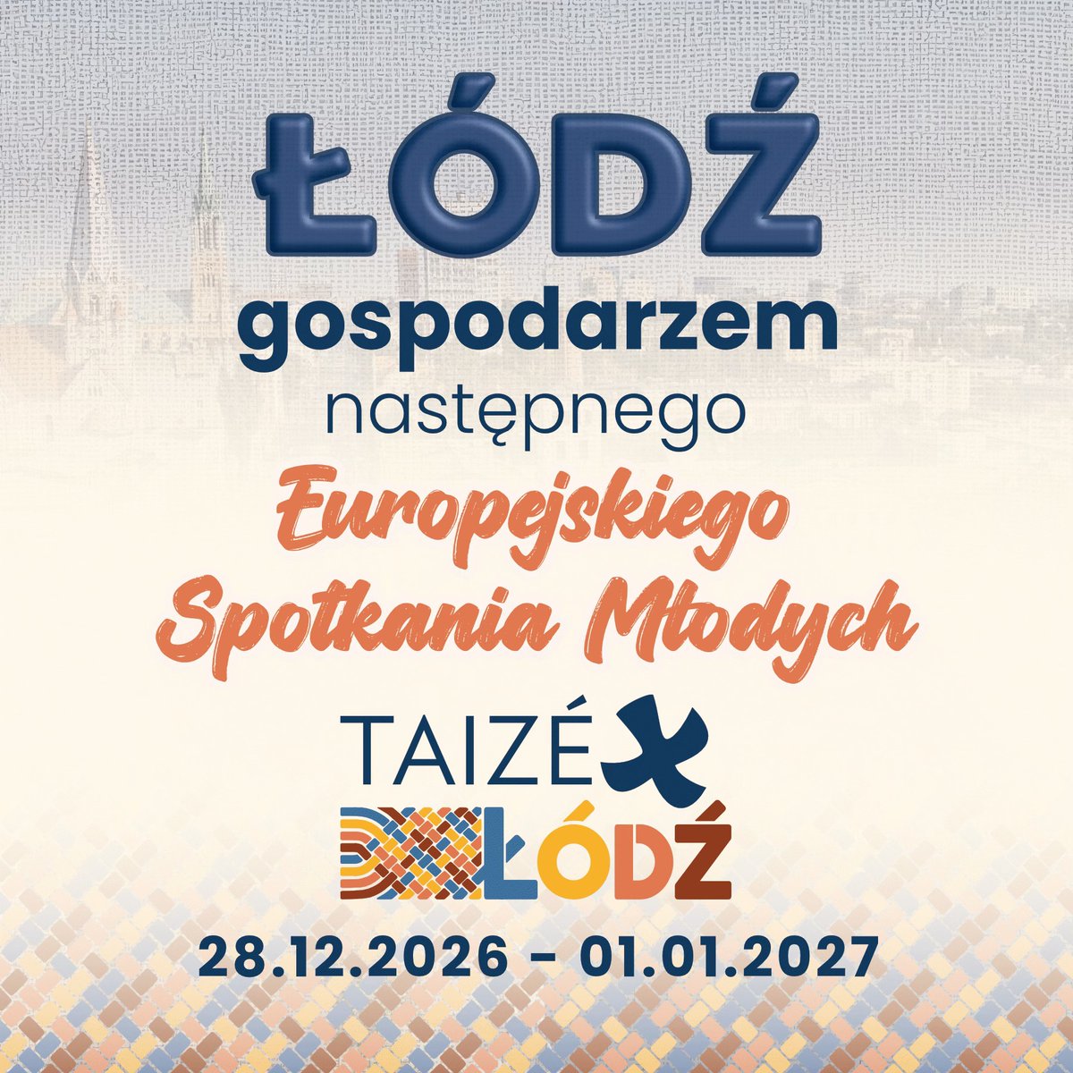 49. Europejskie Spotkanie Młodych Taizé w dniach od 26 grudnia 2026 do 1 stycznia 2027 odbędzie się w Łodzi <a href="/taize/">Taizé</a>  <a href="/EpiskopatNews/">EpiskopatNews</a>
