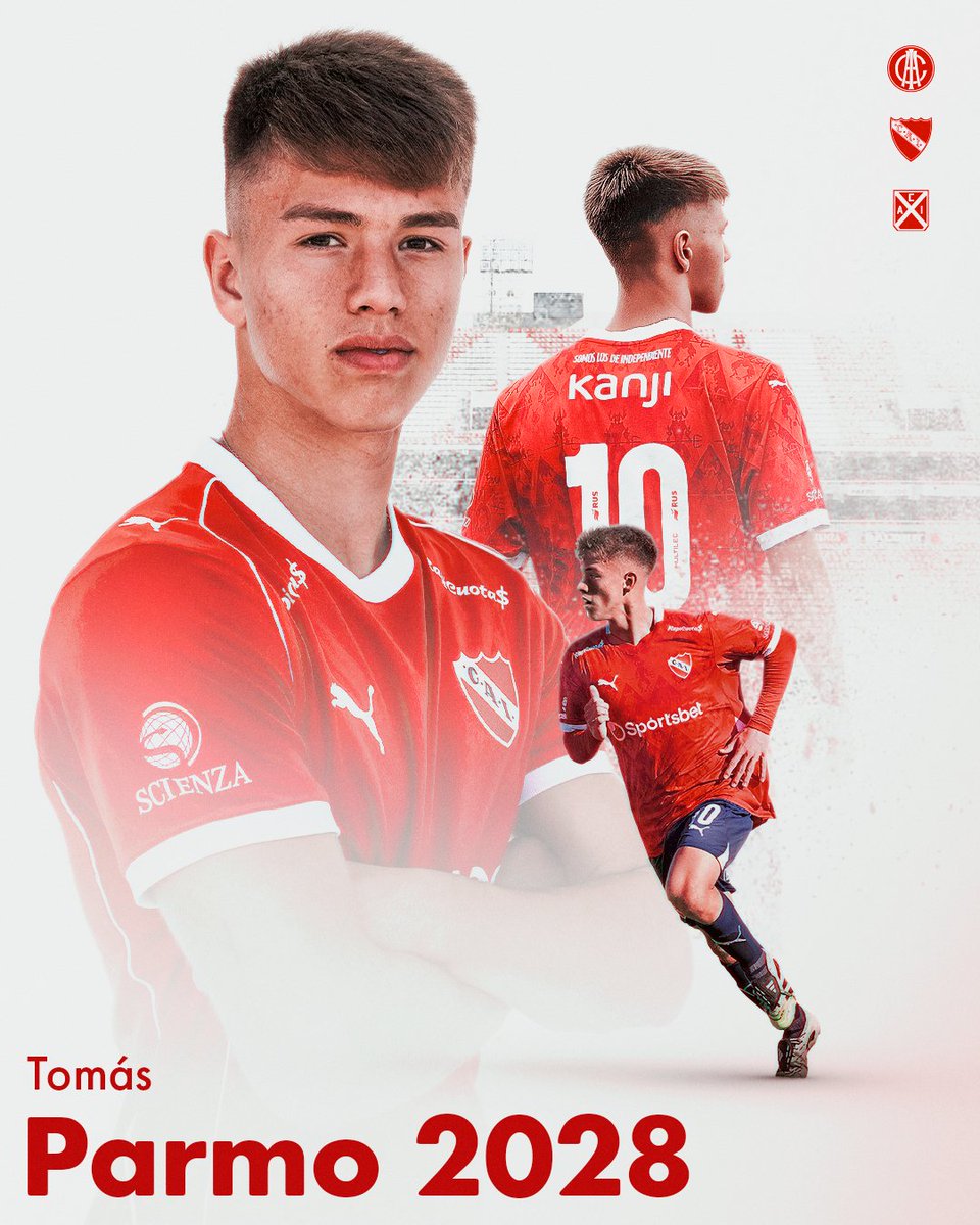 Tomás Parmo firmó un nuevo contrato con #Independiente hasta diciembre de 2028.

Además de la mejora y la extensión, el vínculo cuenta con una cláusula de salida de 20 millones de euros. 

¡Felicitaciones y a seguir, Tomi! 👏

#TodoRojo 🔴
