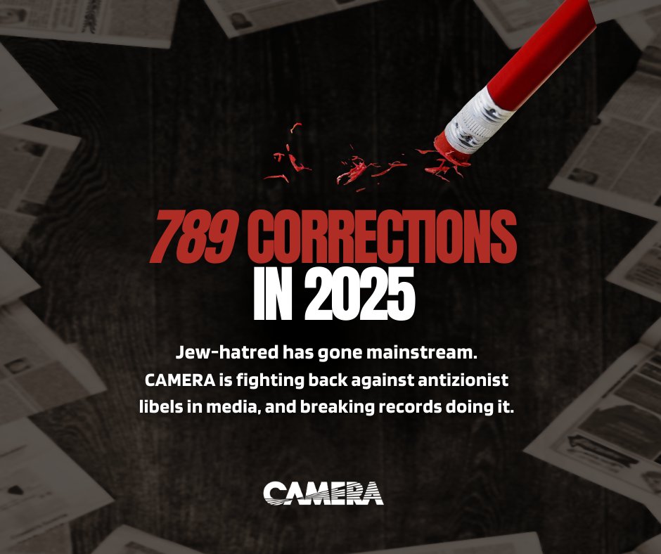 CAMERA4Truth's tweet image. 🧵THREAD:

Against the tide, we refuse to let lies about Israel in the news stand.

Working across languages and continents, the Committee for Accuracy in Middle East Reporting &amp;amp; Analysis (CAMERA) challenges errors, libels, and omissions, forcing the world’s most powerful…
