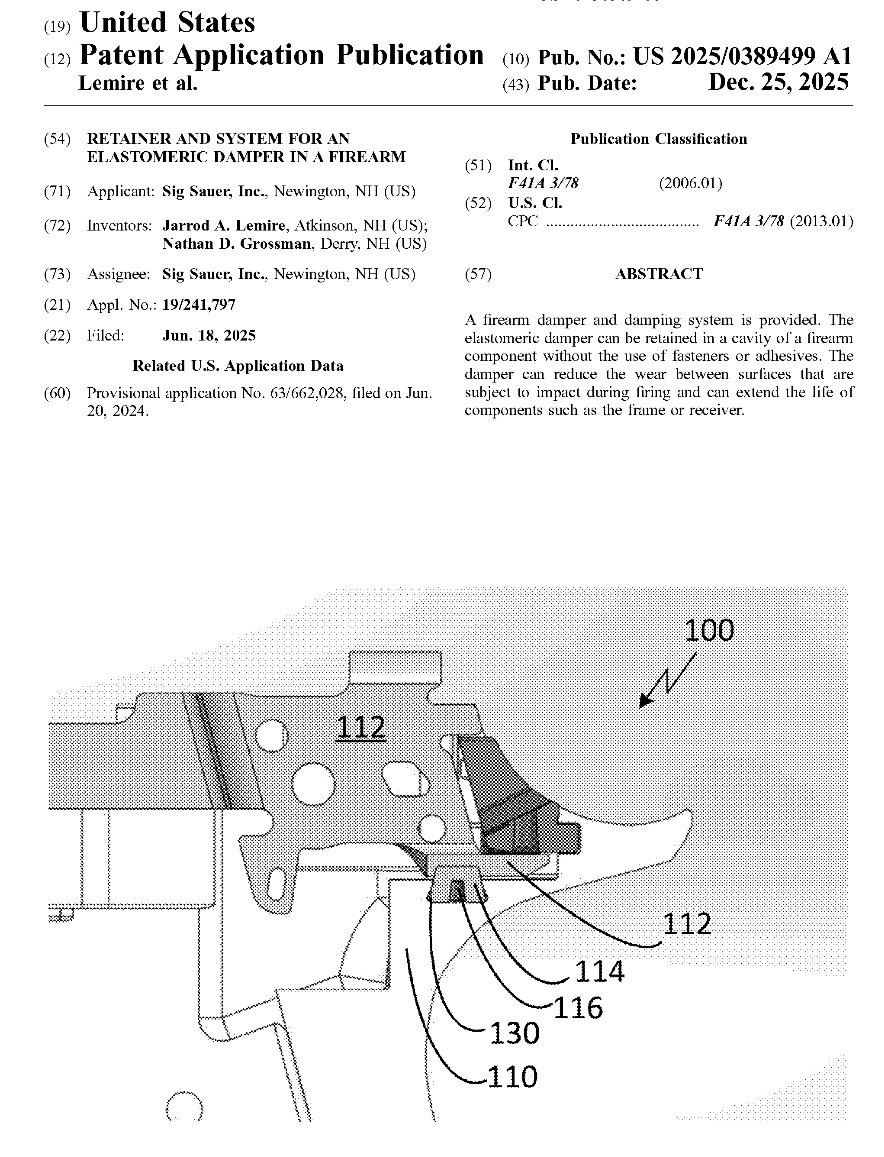 Here's a cutaway drawing of the chassis damping buffer that SIG-Sauer has designed, presumably a cure for the P320's "shake-awake" issue.