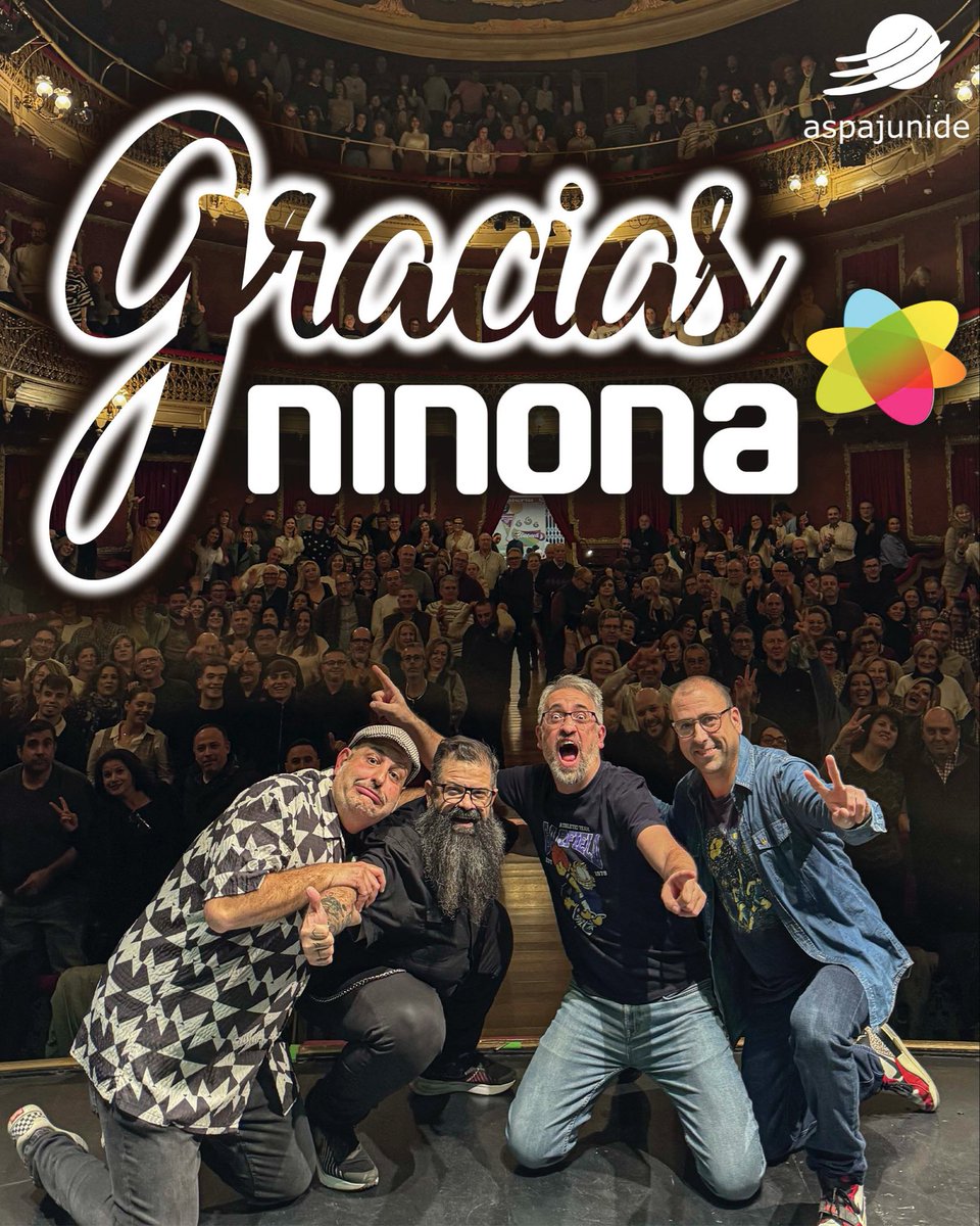 ASPAJUNIDE's tweet photo. 🗣️🤣 Este pasado finde volvimos a disfrutar de nuestra tradicional noche de monólogos ninonainos.

🔝 Gracias a Ninona y a sus monologuistas Agustín Durán, Kalderas y Jesús Tapia por hacernos reír tanto y tan a gusto. También al Charly, que un año más fue el presentador prefecto. https://t.co/cQBbonl7J5