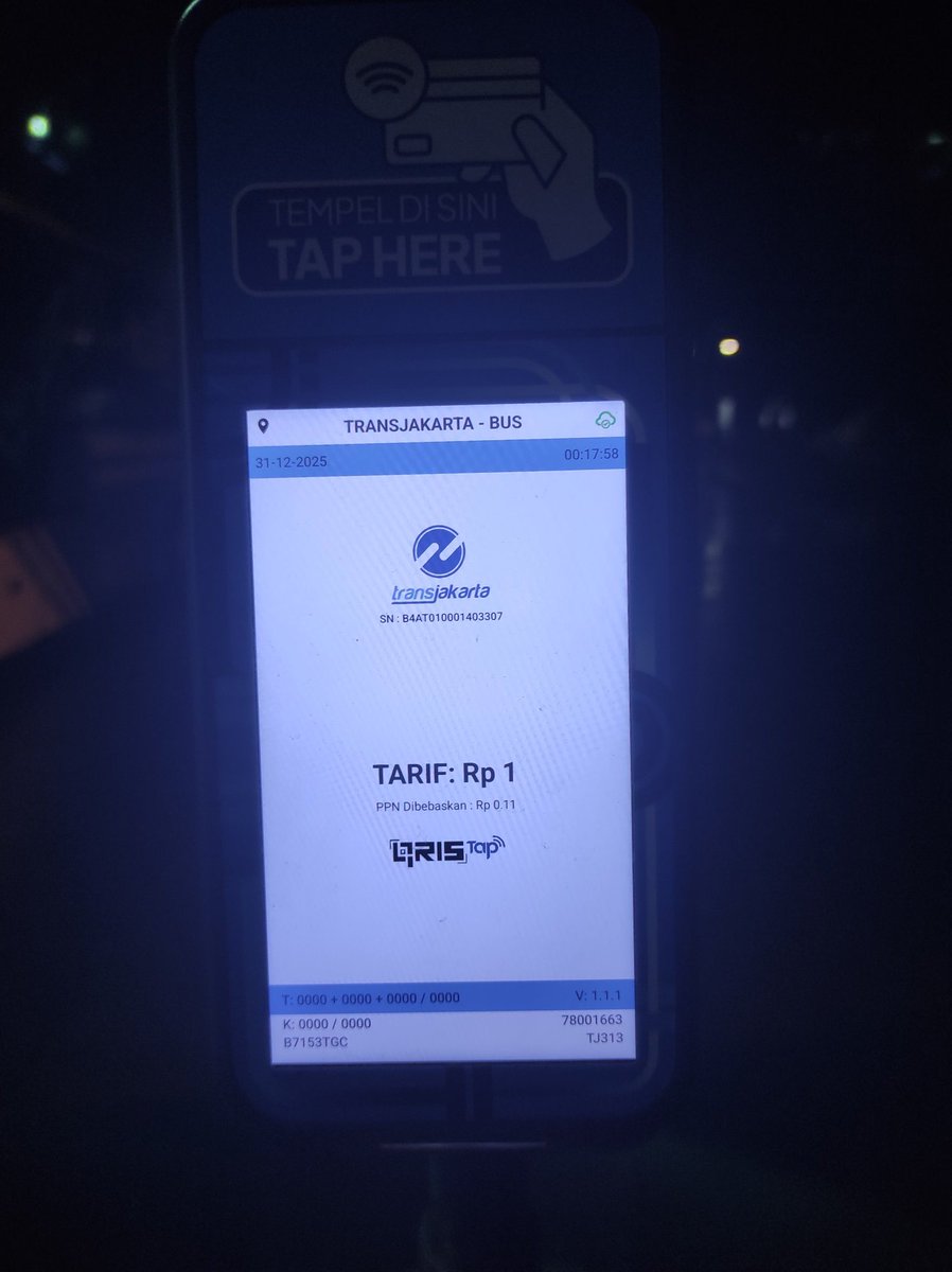 Hadiah tahun baru dari pemprov DKI Jakarta. Tarif Transjakarta 1 Rupiah. 
Berlaku pada tanggal 31 Desember 2025, mulai pukul 00.00 sampai dengan 23.59 WIB

#transjakarta