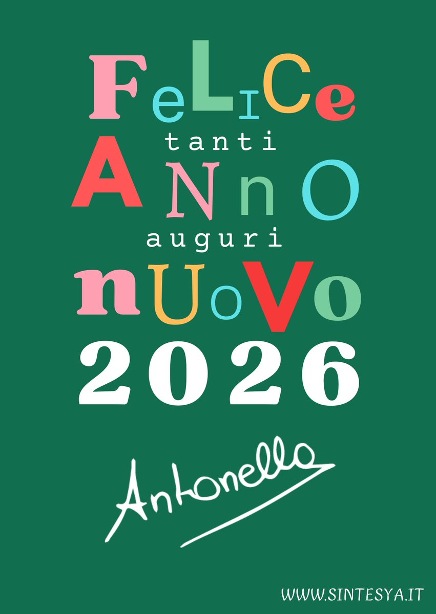 antovent's tweet photo. 𝗦𝗜𝗡𝗧𝗘𝗦𝗬𝗔 | 𝗪𝗲𝗯 𝗔𝗴𝗲𝗻𝗰𝘆 &amp; 𝗚𝗿𝗮𝗽𝗵𝗶𝗰 𝗗𝗲𝘀𝗶𝗴𝗻 𝘄𝗶𝘀𝗵𝗲𝘀 𝗮 𝗛𝗮𝗽𝗽𝘆 𝗡𝗲𝘄 𝗬𝗲𝗮𝗿!
---
#sintesya #sintesyawebagency #sintesyagraphicdesign #sintesyaweb #capodanno #annonuovo #newyear #buonannonuovo #happynewyear #anno2026 #year2026 https://t.co/VS5Fjx5x1Y