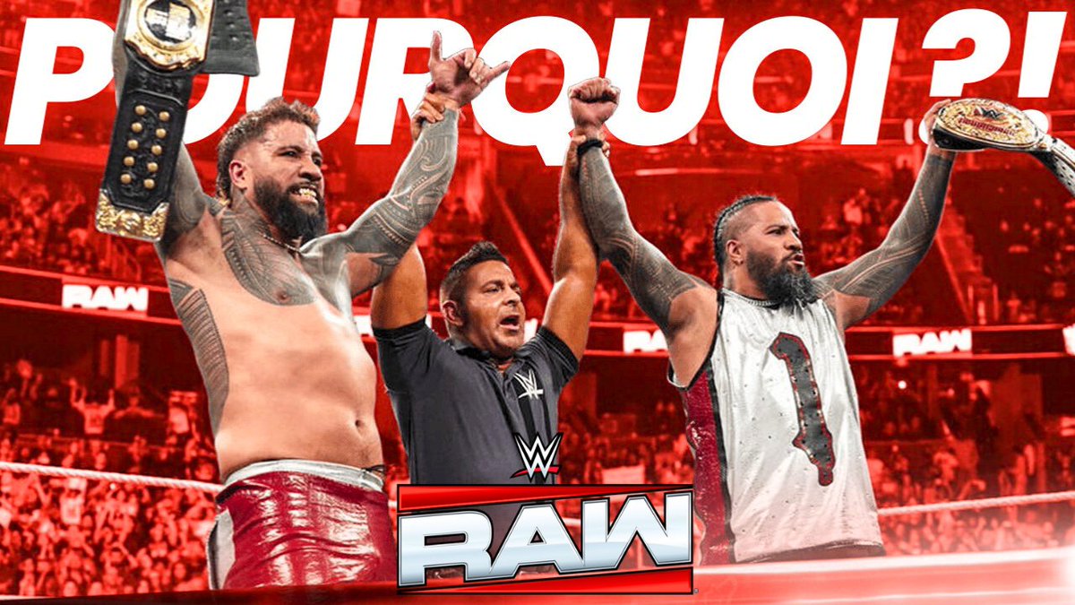 🔥🔴 Voici les Résultats #WWERAW

👉 youtu.be/MkPBe93Xg6I

🏆 The Usos CHAMPIONS… QUE FAIT la WWE ?! 🤯
👁️ Austin Theory rejoint officiellement The Vision !
😏 Becky Lynch se moque de Maxxine…
🔥 CM Punk confronte Bron Breakker !
💪 Gunther continue de s’amuse.