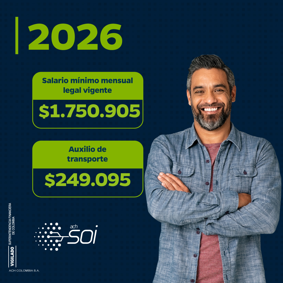 🚨 SOI te informa: Salario mínimo para el 2026. Ten en cuenta esta información para liquidar y pagar tus aportes a seguridad social. Conoce más en soi.com.co/blog/-/blogs/s…
