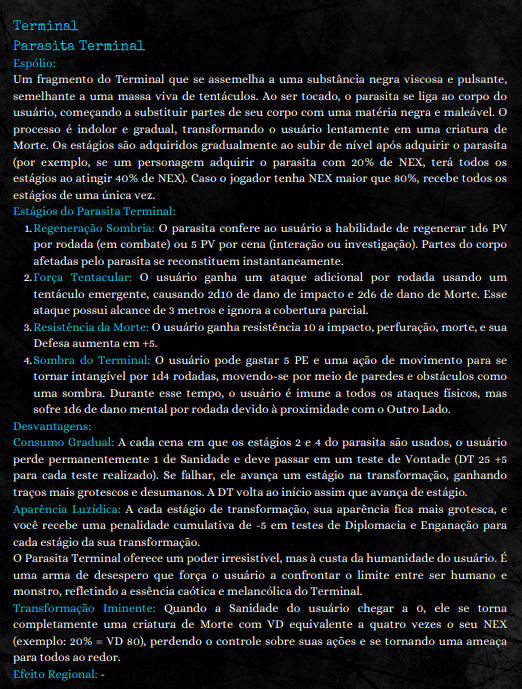 RaiokanRkn's tweet image. EU FIZ O VENOM EM ORDEM PARANORMAL

Na Renascimento existem os Espólios paranormais, itens ou drop's que uma criatura pode fornecer ao ser derrotada. O Terminal, criatura da aventura de 50% do SaH deixa uma parte dele mesmo para parasitar um dos jogadores, fornecendo habilidades…
