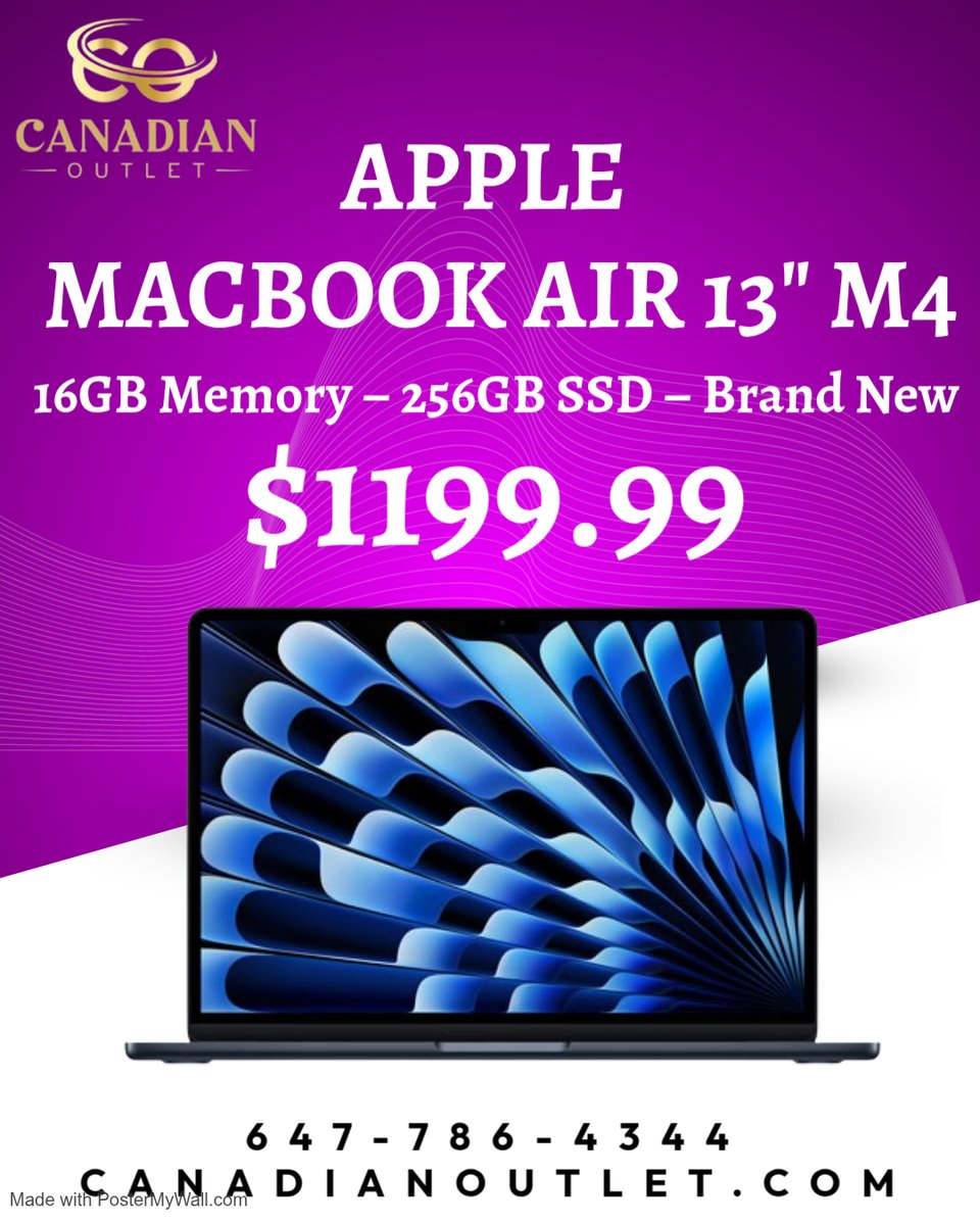 canadianOutlet's tweet photo. POV: your laptop never lags, never heats, and never makes noise 👀
M4 MacBook Air energy only.
Light. Fast. Silent.
#MacBookAirM4 #AppleEnergy #CleanSetup #DeskTok #TechTok #QuietPower #WorkFlowUpgrade #MinimalTech #AestheticSetup #FYP #ReelsTrending #TorontoTech #CanadaDeals https://t.co/4LtzoVbxsM