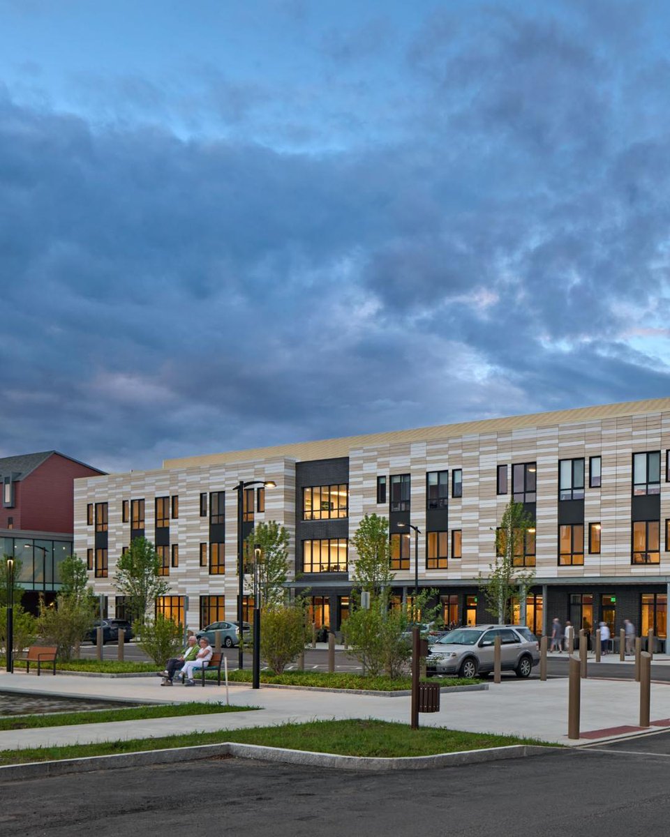 AIANational's tweet image. The Baldwin is based on principles of mixed-use urban design and multi-family housing.

DiMella Shaffer | Design for Aging Review 2025 | 📸 by Robert Benson Photography