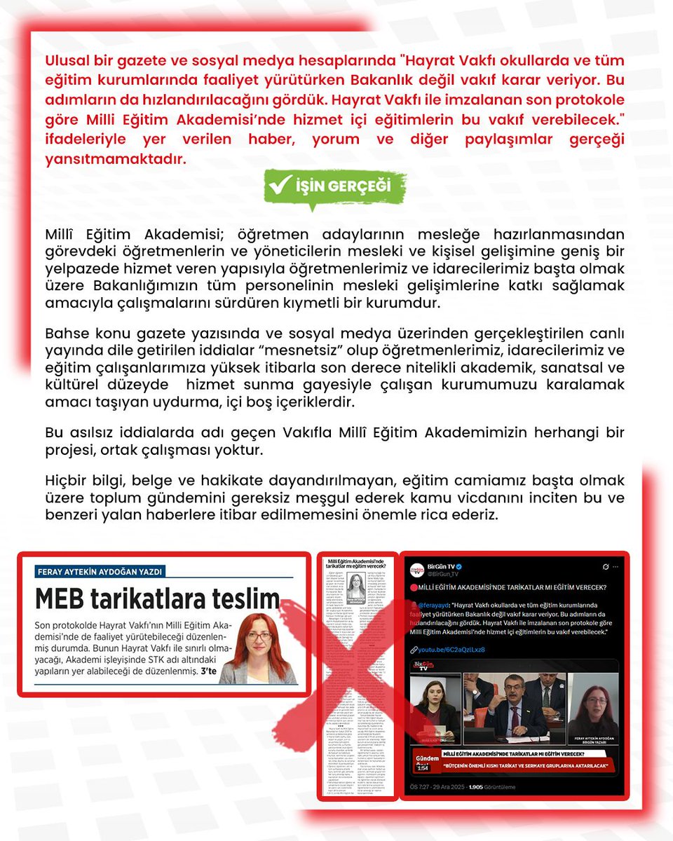 MEB Dezenformasyonla Mücadele tweet media