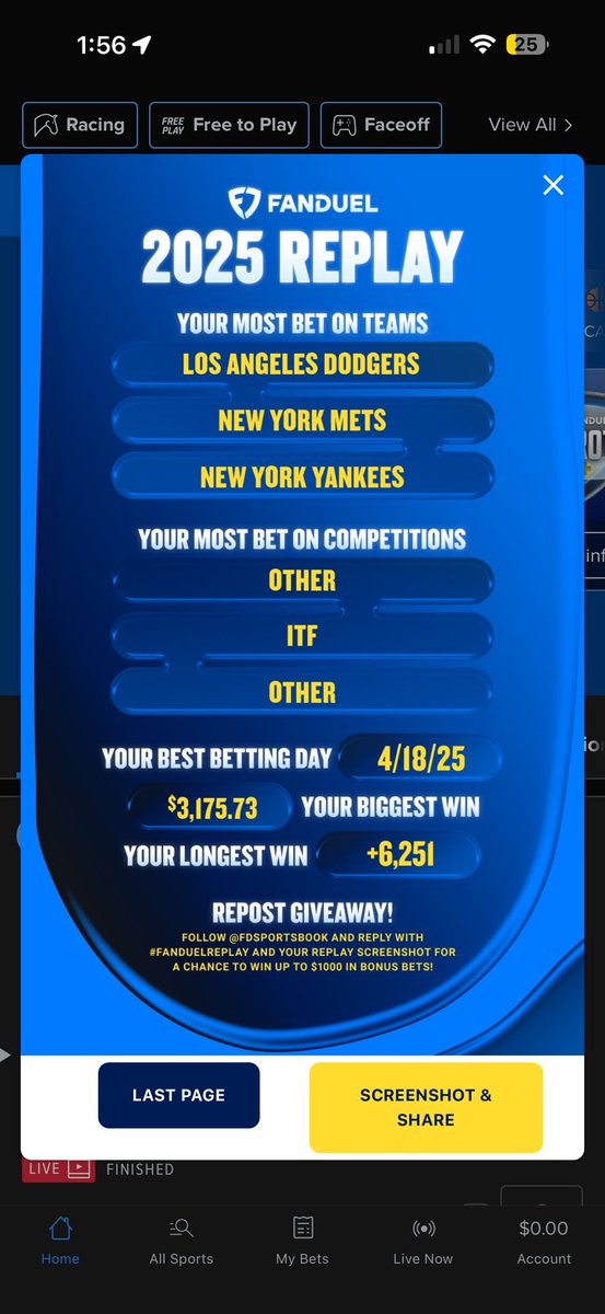emanuel12397's tweet photo. @FDSportsbook #FanDuelReplay https://t.co/zu0URgWgY6