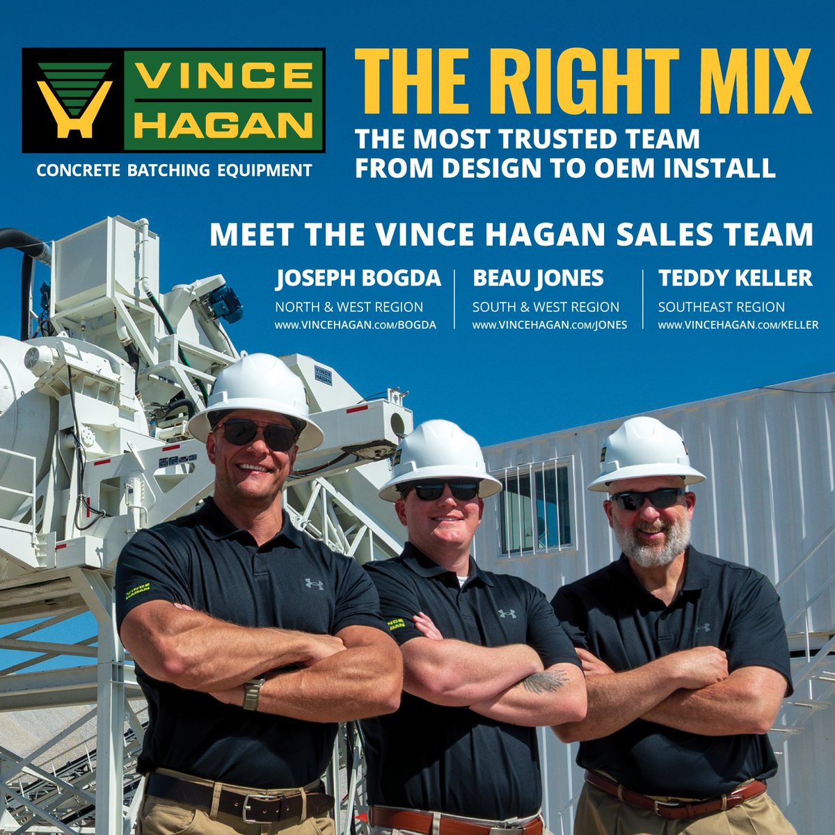 Vince Hagan is the most trusted team from Design to OEM Install - Since 1956, the Vince Hagan Company has led the industry in technological innovation and equipment mobility. Our expert consultants will work with you to understand your site requirements and production needs. We