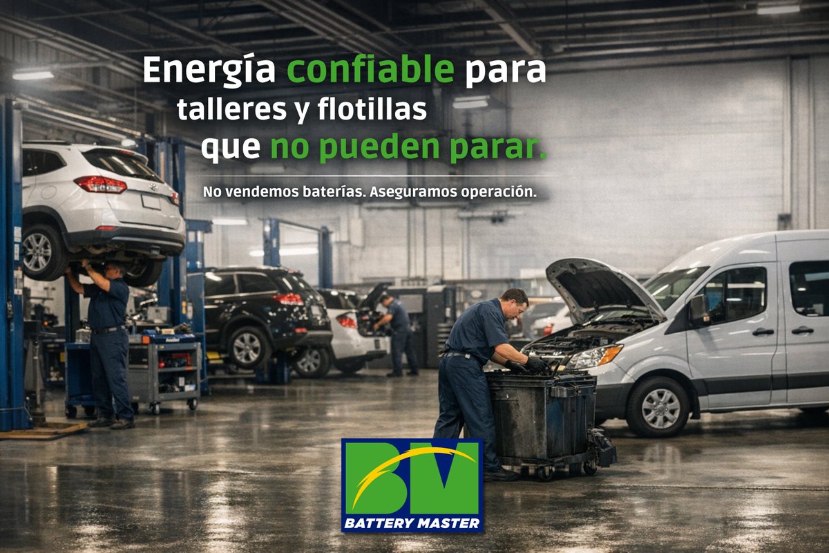 BatteryMasterMX's tweet image. En Battery Master entendemos que tu prioridad es la eficiencia. Por eso, nuestro compromiso va más allá del mostrador: No vendemos baterías. Aseguramos tu operación.
#BatteryMaster #LogisticaMexico #Flotillas #TransporteDeCarga #AdministracionDeFlotillas #MantenimientoAutomotriz