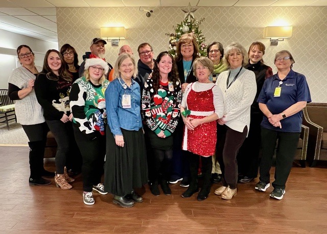 Our Heritage Heights staff gathered for a holiday breakfast and ornament swap! A great team celebrating the season together. We're grateful for the dedicated people who make HHH such a wonderful place every day. 🎄