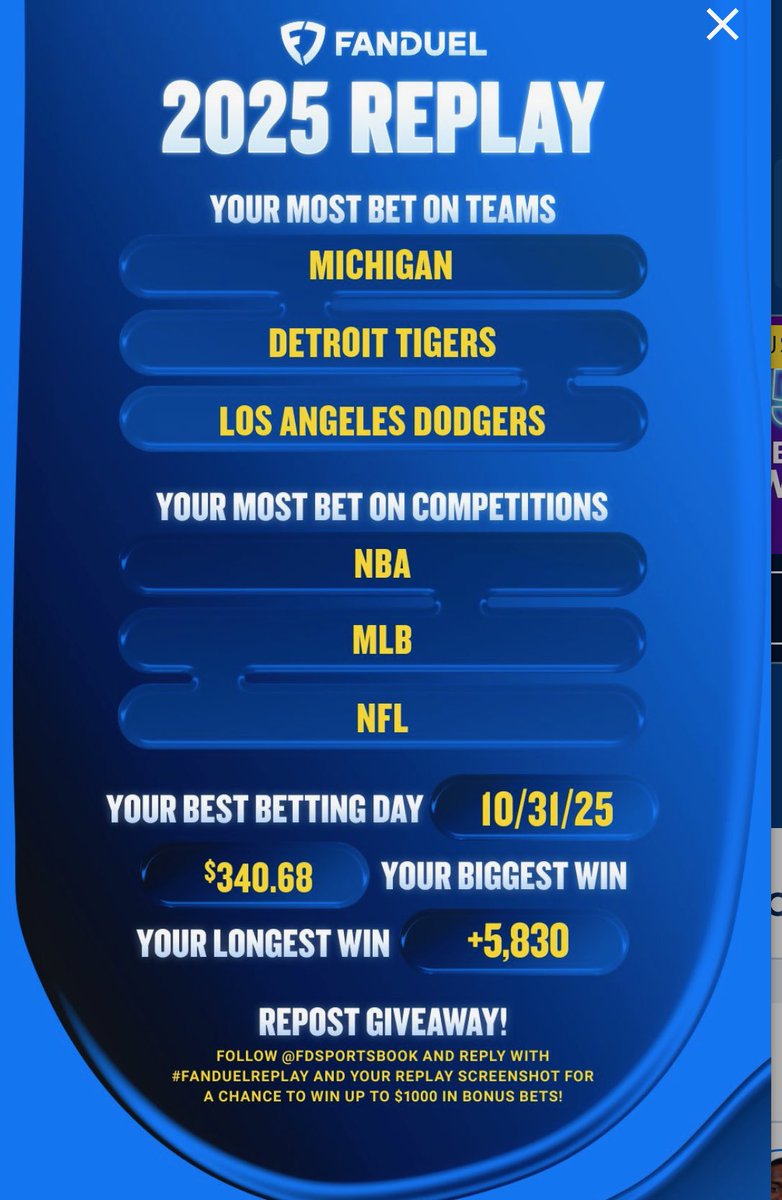 mostrequested89's tweet photo. @FDSportsbook 🏆 #FanDuelReplay https://t.co/Uilf8DhWZa