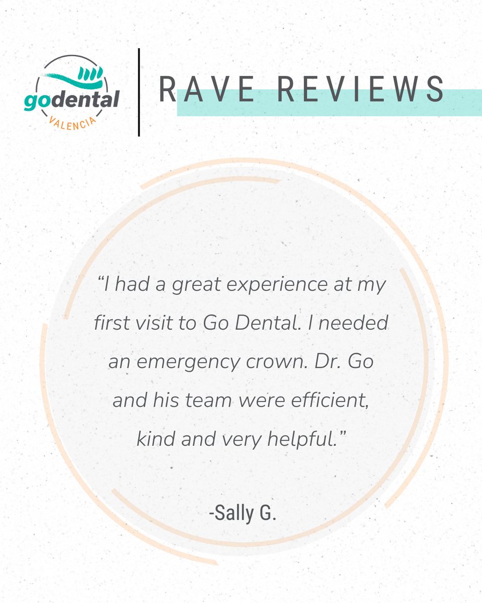 GoDentalSmiles's tweet image. We truly care about your experience at our office. 💙
Our team is proud to serve others with compassion, kindness and a commitment to exceptional care, every single day.

🖥️ | vist.ly/4k5zr

#Feedback #GoDental  #SantaClaritaValley #ValenciaDentist #ValenciaCA