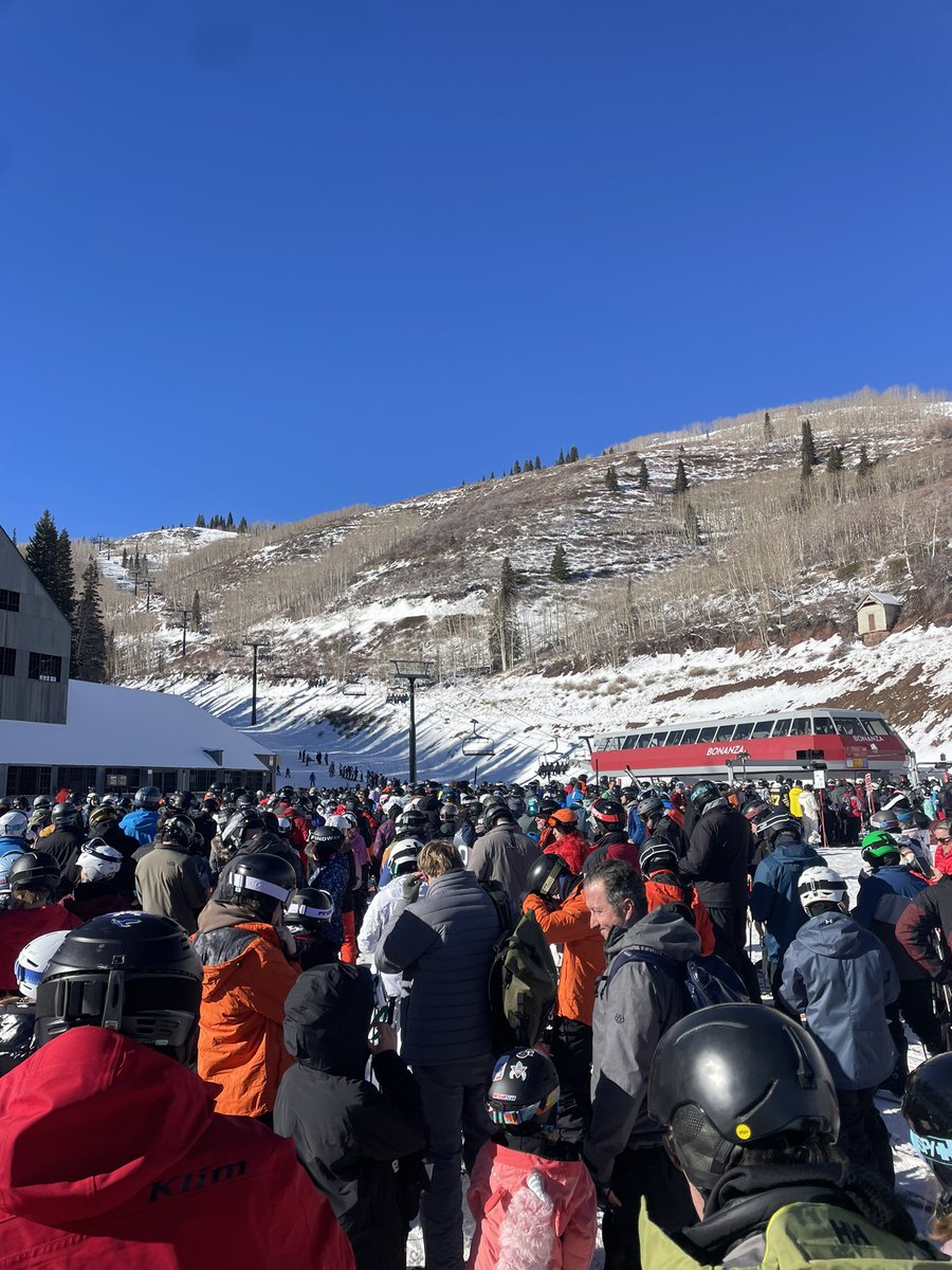 You guys should be ashamed. Snowfall isn’t your responsibility, but the traffic around lifts is <a href="/PCMtnAlert/">ParkCityMtnAlert</a> . 1+ hour to get on Payday, 1+ hour to get on Bonanza. Your stupid app showed 12 minutes. You should be in jail for charging $200+ bucks for this shitshow. Not even safe.