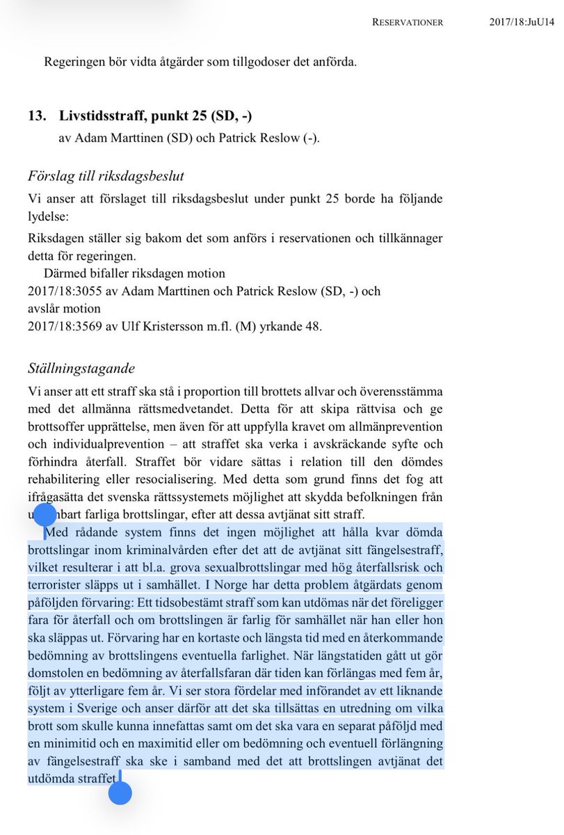 Motion som (SD) velat förverkliga sedan 2017. Magdalena Andersson (S) stoppade förslaget då. Nu kommer det att bli verklighet våren 2026 tack vare att svenska folket avsatte Socialdemokraterna 2022. Det gör skillnad att byta regering!
#svpol