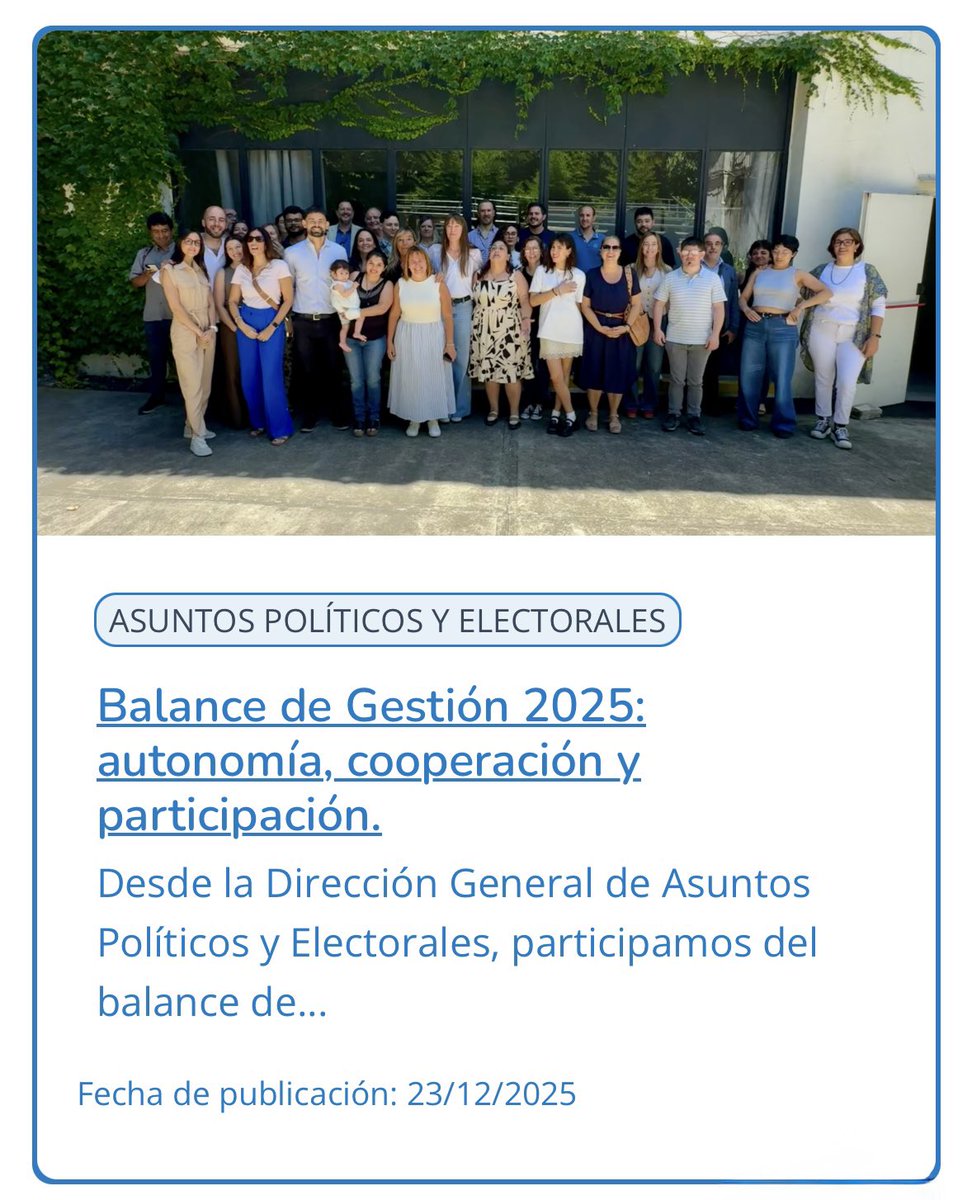 “Balance de Gestión 2025”
🔗Lee la nota completa acá: bit.ly/4qwJrLO