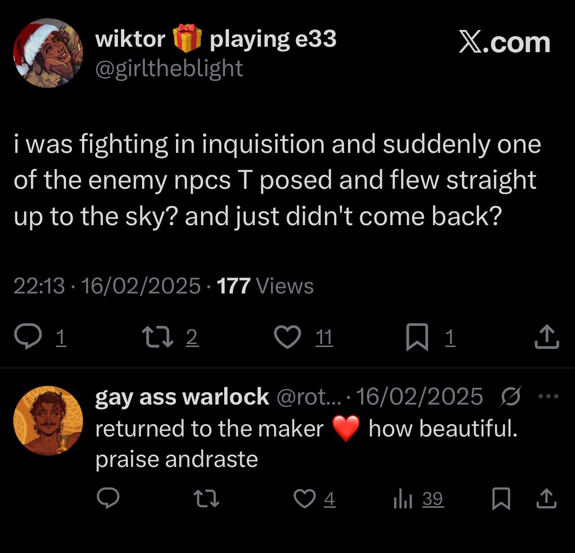 girltheblight's tweet image. i was looking for a tweet of mine and found perhaps the funniest reply in history of dragon age twitter. oomf is comedy genius