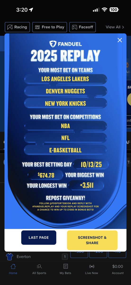 tgitim's tweet photo. @FDSportsbook #FanDuelReplay https://t.co/Z7V19b4CNv